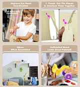 Puzzled 3D Puzzle Bulldozer Wood Craft Construction Model Kit, Fun Unique & Educational DIY Wooden Toy Assemble Model Unfinished Crafting Hobby Puzzled