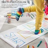 Arteza Kids Drawing Paper Roll Refill, 2-Pack, 16.5 Inches x 74.8 Feet, White 47-lb Roll Dispenser Paper, Art Supplies for The Classroom, Learning ARTEZA