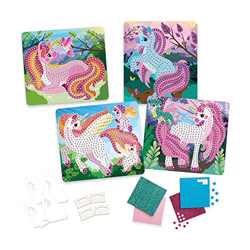 ORB The Factory Sticky Mosaics Unicorns, Pink/Teal/Blue/Purple, 12' x 2' x 10.75' - WoodArtSupply