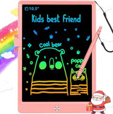 LCD Writing Tablet Doodle Board,10.5 inch Colorful Electronic Drawing Pads,Travel Gifts for Kids Ages 3 4 5 6 7 8 Year Old Girls Boys (Pink) BUKEBU