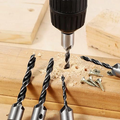 AIMLENTOOL Countersink Drill Bits Set, 7-Pack High Carbon Steel Countersink Drill Bits for Wood, Woodworking Carpentry Reamer with 1 Free Hex Key - WoodArtSupply