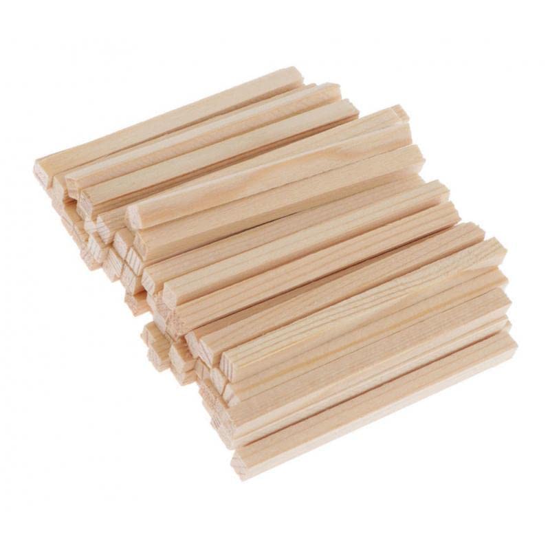 Baoblaze Unfinished Unfinished Woodcraft Rectangle Wooden Dowel Rod Blocks, 60mm 50Pack Baoblaze