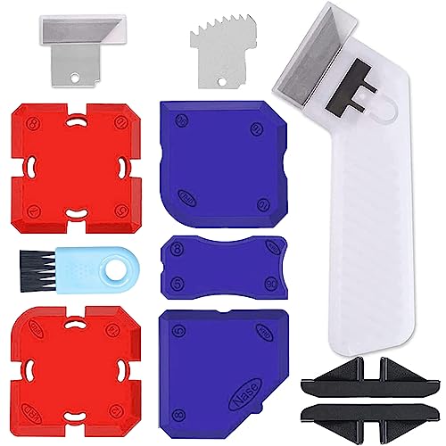 12Pcs Caulking Tool Kit, Professional Silicone Profiling Kit with Sealant Finishing Tools and Caulk Removal Tools Lankki