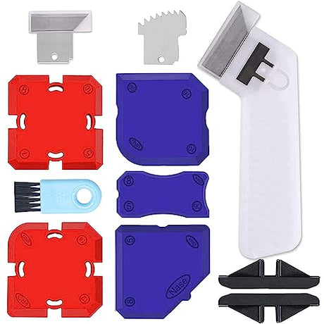 12Pcs Caulking Tool Kit, Professional Silicone Profiling Kit with Sealant Finishing Tools and Caulk Removal Tools Lankki
