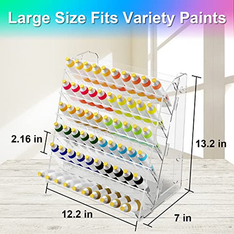 Acrylic Paint Organizer Wall Mount, Paint Holderbfor Craft Hobby Paint Storage, Acrylic Paint Storage, Craft Paint Storage, Paint Rack for 2 oz Homakover