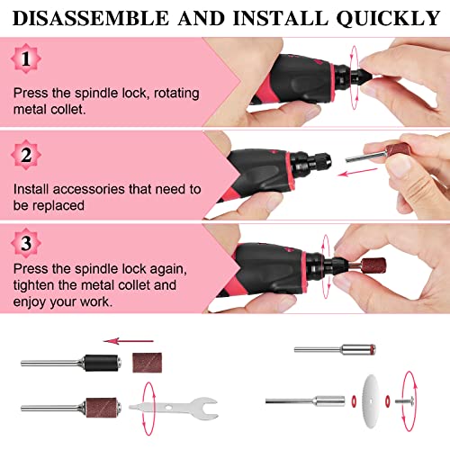 HARDELL Cordless Rotary Tool 4V, Upgrade Mini Rotary Tool Kit 18000 RP –  WoodArtSupply