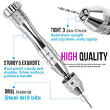 Pin Vise for Resin Casting Molds, LEOBRO Steel Hand Drill, Resin Drill with 10 PCS Drill Bit, Precision Hand Drill Tools for Epoxy Resin Arts Crafts, LEOBRO
