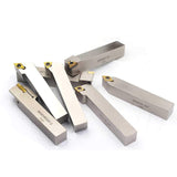 OSCARBIDE Nickel Plated Indexable Lathe Turning Tool Holder 3/4"Shank 7 Pieces/Set,CNC Heavy-Duty Metal Lathe Tools for Turning Grooving Threading OSCARBIDE