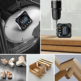 Digital Angle Finder with Electronic Laser - 4-side Strong Magnetic Angle Gauge, Cube Inclinometer with Backlight, Table Saw Miter Protractor, COROLLATA