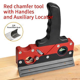 TIASOU Wood Planers for Woodworking, Chamfer Plane Woodworking Edge Corner Flattening Tool with Auxiliary Locator and Handles, Hand Chamfering Planer Tiasou