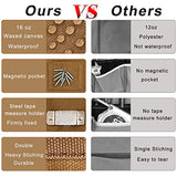 Waist Tool Belts with 13 Pockets,Waxed Canvas Tool Apron,Nail Apron,Woodworking Pouch for Men and Women,Adjustable Length from 28 to 45 Inches LEFOR·Z