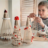 ONUPGO 50 PCS Dowel Rods Wood Sticks Wooden Dowel Rods 1/4 X 18 Inch Wooden Dowels for Crafts Unfinished Round Wood Sticks for Arts and DIYers Cake ONUPGO