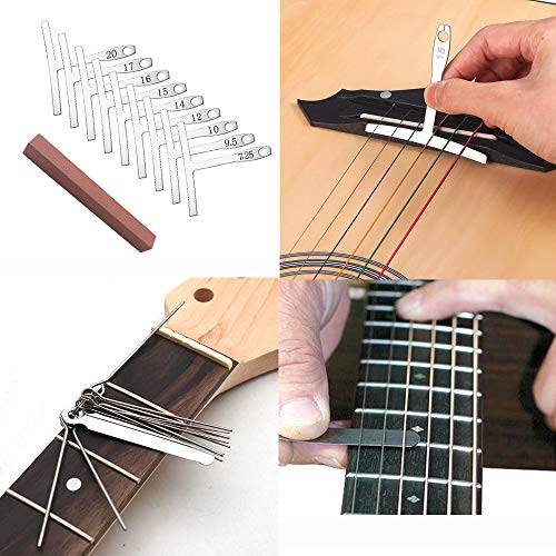 72PCS Guitar Tool Kit，Professional Guitar Repairing Maintenance Tool Kit with Guitar Strings Picks Bridge Pins Gauge Guitar Accessories Gift for - WoodArtSupply