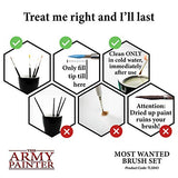 The Army Painter Most Wanted Brush Set - Miniature Small Paint Brush Set of 3 Acrylic Paint Brushes - Drybrush, Regiment Model Paint Brush & Fine The Army Painter
