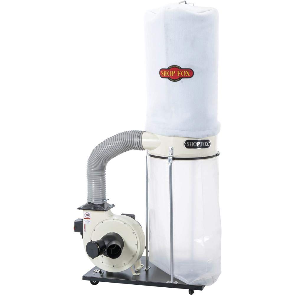 Shop Fox W1685-1-1/2 HP Dust Collector,White - WoodArtSupply