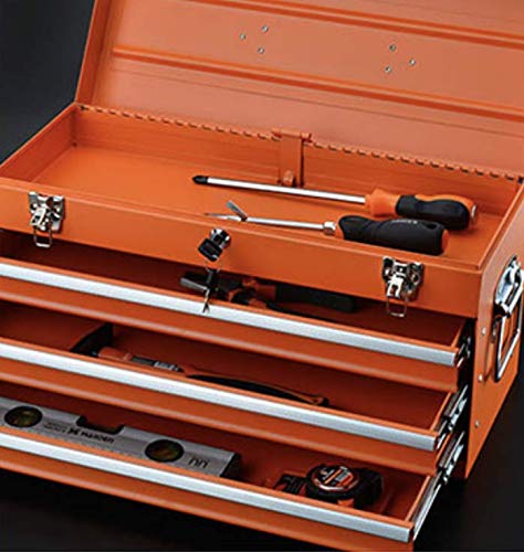 Edward Tools Portable Metal Tool Box with Drawers 20”- Keyed Center Lock for Security - Powder Coated Scratch Resistant Finish - Heavy duty chest Edward Tools