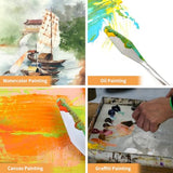 JJJGYCOR 5pcs Stainless Steel Paint Palette Knife Set for Oil Paint, Gesso, Plaster, Acrylic Paint Mixing Or Spreading. Scraper for Cake Icing Tools, JJJGYCOR