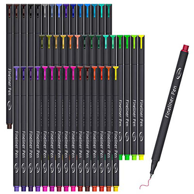 Vanstek 46 Pack Journal Planner Colored Pens, Fineliner Pens for Journaling, Writing Coloring Drawing, Note Taking, Calendar, Planner, Art Office