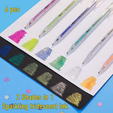 Dyvicl Dual Metallic Gel Pen, 2nd Generation, Liquid Glitter Iridescent Gel Pen for Adult Coloring, Doodling, Drawing, Scrapbooking, Card Making, Dyvicl