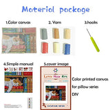 Mushroom Family Latch Hook Rug Kits Cross Stitch Latch Hook Cushion kit Tapertry Embroidery Craft Kits for Beginners DIY Latch Hook Rug Kit Mat WoodArtSupply