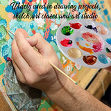 FANDAMEI 20 PCS Round Plastic Paint Tray Palettes, Paint Trays for Kids, Paint Palette Tray, Paint Palettes Paint Pallets with 10 Wells for Adults & Fandamei