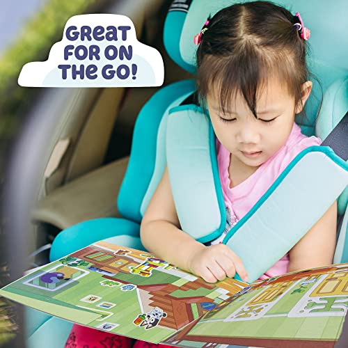 Horizon Group USA Bluey Sticker Playset, 2 Sticker Play Scenes, 35+ Reusable Puffy Bluey Repositionable Stickers for Kids, Perfect for Travel, Horizon Group USA