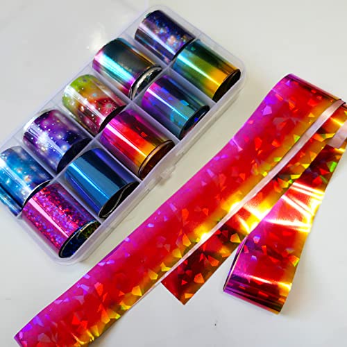 LoveOurHome 30 Sheet Holographic Nail Transfer Foils Marble Starry Sky Gold Silver Nails Art Foil Stickers Decals Manicure Fingernail Tattoo LoveOurHome