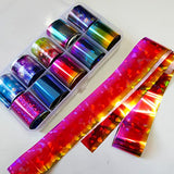 LoveOurHome 30 Sheet Holographic Nail Transfer Foils Marble Starry Sky Gold Silver Nails Art Foil Stickers Decals Manicure Fingernail Tattoo LoveOurHome