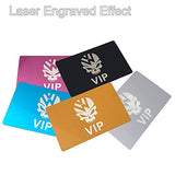 Ebamaz 100PCS Aluminum Alloy Metal Card Plate 3.4 X2.13X0.008 inch for Laser Engrave or UV Print (Black, Blank,Thin) ebamaz