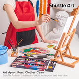 66 Pack Acrylic Paint Set, Shuttle Art Acrylic Painting Set with 30 Colors Acrylic Paint, Wooden Easel, Painting Canvas, Paint Brushes, Palettes, Art Shuttle Art