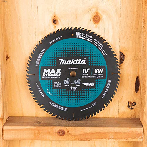 Makita B-66977 10" 80T Carbide-Tipped Max Efficiency Miter Saw Blade - WoodArtSupply