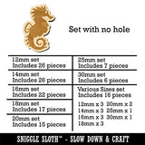 Seahorse Icon Mini Wood Shape Charms Jewelry DIY Craft - 14mm (26pcs) - No Hole Sniggle Sloth