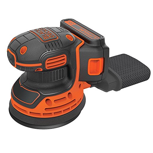 BLACK+DECKER 20V MAX Orbital Sander, Cordless, 12,000 OPM, 2 Sandpaper Sheets, Battery and Charger Included (BDCRO20C) - WoodArtSupply