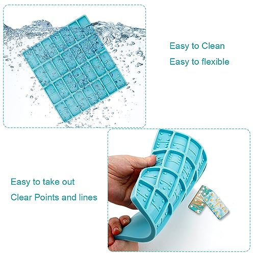 Domino Resin Molds, Domino Molds for Resin Casting, Professional Dominos Molds for Epoxy Resin, Domino Molds Set 28 Cavities, Sturdy Silicone Molds Diueoly