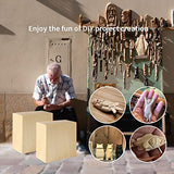 6 Pack Unfinished Wood Blocks for Crafting, 4x4x2 Inch Squares Basswood Blocks for Carving, Wood Blocks for Crafts, Basswood Carving Blocks for KEJJNYER