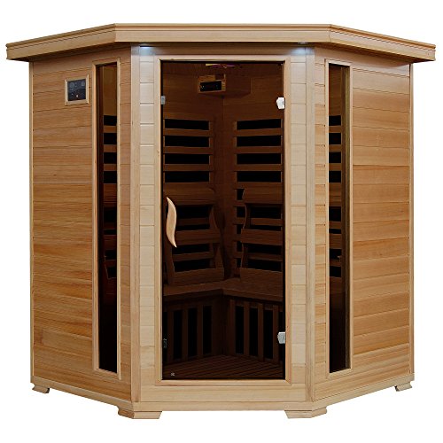 HeatWave BSA2420 4 Person Hemlock Carbon Infrared Sauna Blue Wave
