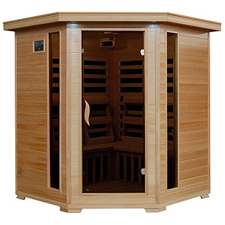 HeatWave BSA2420 4 Person Hemlock Carbon Infrared Sauna Blue Wave