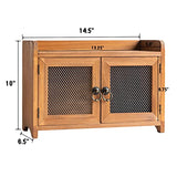 COLLECTIVE HOME - Storage Cabinet, Mini Countertop Cabinet, Wood Organizer for Kitchen Living Room Bedroom Bathroom Office with Magnetic Door, 14.5 x COLLECTIVE HOME