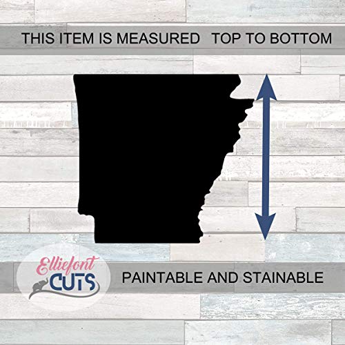 Arkansas Wood Cutouts for crafts, Laser Cut Wood Shapes 5mm thick Baltic Birch Wood, Multiple Sizes Available Elliefont Styles