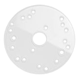POWERTEC 71022 dia 6-1/2" Clear Acrylic Router Sub Base Plate w/Centering Pin, Screws and Multiple Holes, Fits Porter Cable, Bosch, Craftsman, POWERTEC