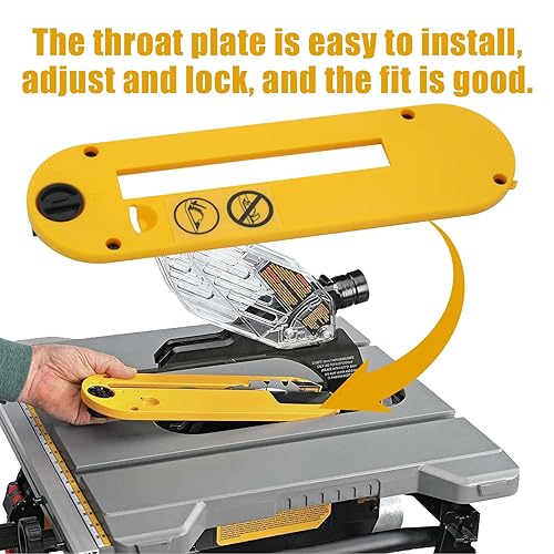 DWE7402DI Dado ThroatPlate for 10-Inch Portable Table Saw Compatible with DeWalt 10"Table Saw DWE7490 DWE7491 DWE7491RS DWE7492 FBULWSEC