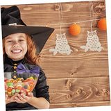 NOLITOY 1 Set Owl Wood Chips Decor DIY Wood Craft Owl Wood Slices DIY Wood Boards Halloween Adorn Unfinished Wood Slices Halloween Cutouts DIY Wood NOLITOY