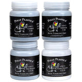 Polly Plastics Rock Tumbler Grit and Polish Refill Media Kit | 4-Steps Supplies for Tumbling and Polishing Stones and Gems | Professionals Adults and Polly Plastics