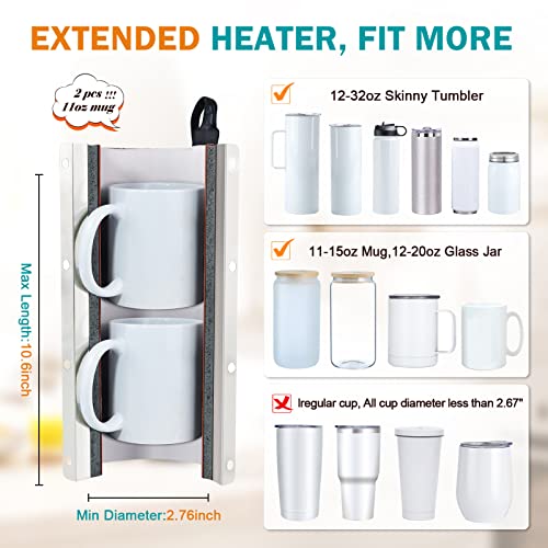 Realkant Tumbler Heat Press Machine, 110V Tumbler Press for 20OZ 30OZ Sublimation Skinny Straight Tumblers Glass Jar & 11-15OZ Mugs, Mug Tumbler - WoodArtSupply