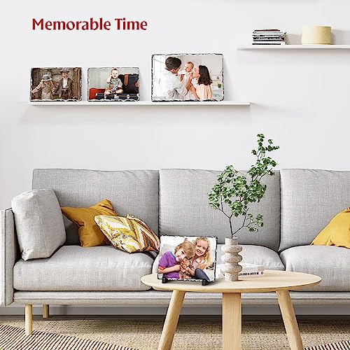 WANZELONYO Sublimation Slate Blanks 4x6 Inch Sublimation Plaque Rock Stone Picture Photo Plate 6 Pack Bulk WANZELONYO