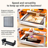 Roly LaserMATIC Mk2 20W Laser Engraver with Integrated Enclosure, Air Assist, Honeycomb Panel and Camera Included, Laser Engraver for Wood, Metal, Roly