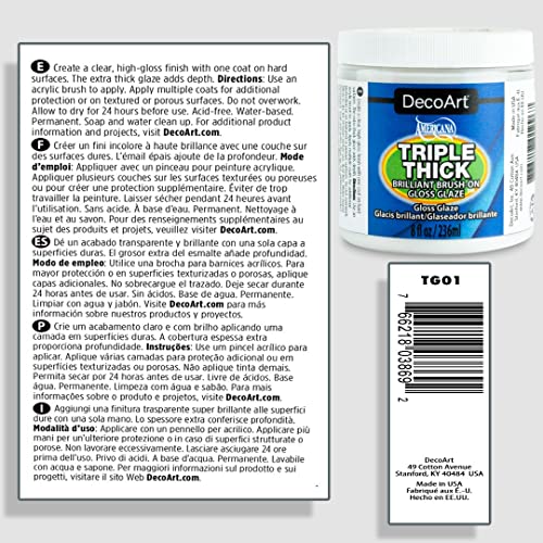 DecoArt Triple Thick Gloss Glaze - Jar, 8fl oz - WoodArtSupply