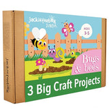 jackinthebox Junior. - Bugs and Bees Themed Art and Craft kit | 3-in-1 Craft Kit | Best Gift for Girls and Boys Ages 3 4 5 Years jackinthebox