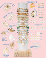 Deinduser Bracelet Making Kit 7200 Pcs Clay Beads for Friendship Bracelet DIY Jewelry Making Polymer Heishi Beads with Charms Gifts for Adults for Deinduser