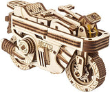 UGEARS Wood Motorcycle Model Kit - Moto Compact Folding Scooter 3D Puzzles for Adults - 3D Puzzle Model Kits for Adults (Rides 6 feet) - UGEARS